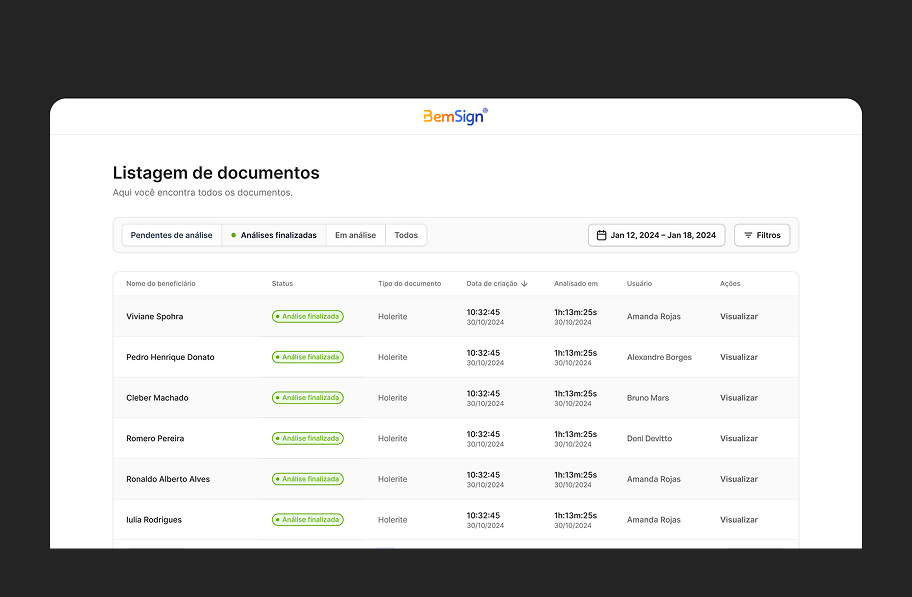 Capa do portal de análise de documentos por AI