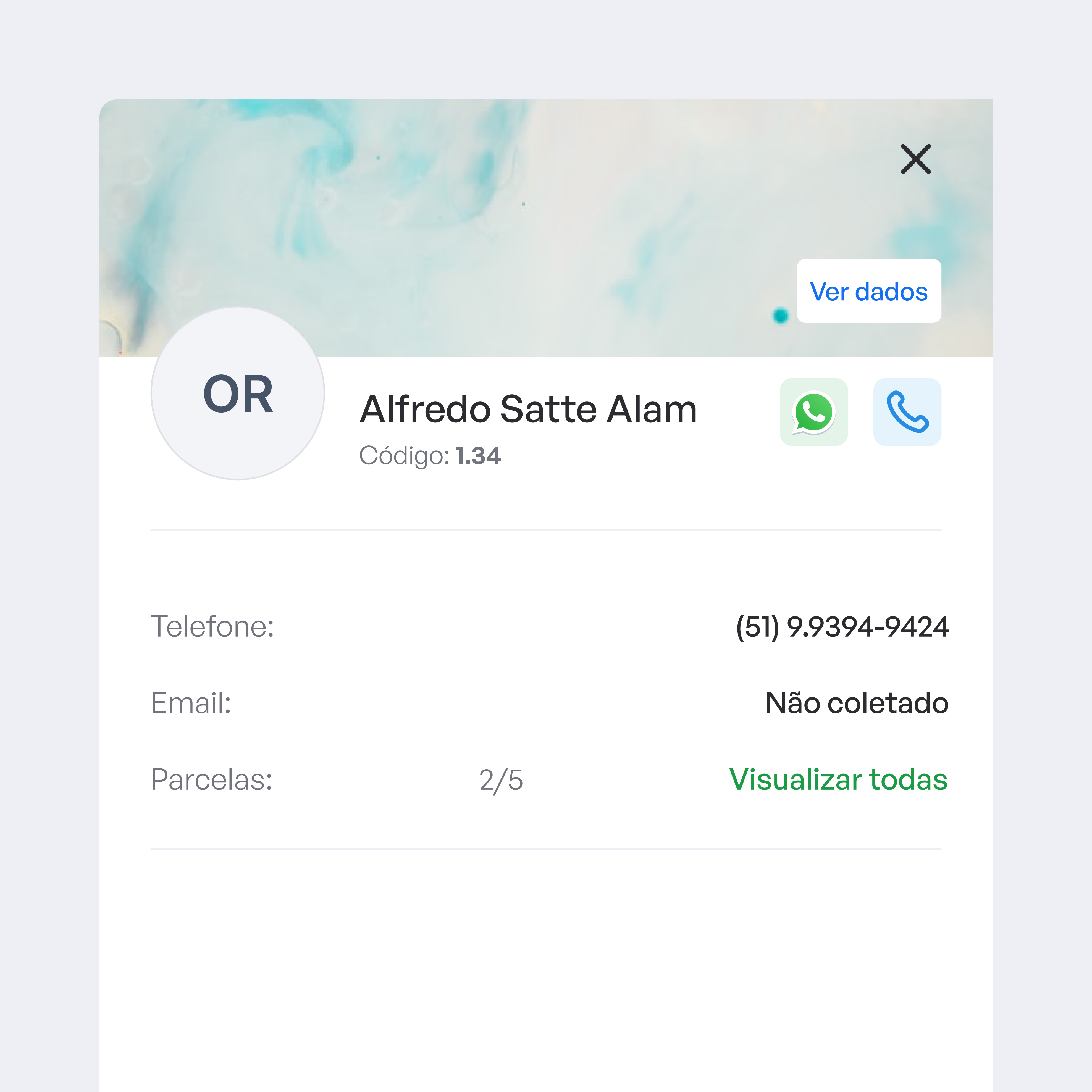 Tela de listagem do ERP da Macle