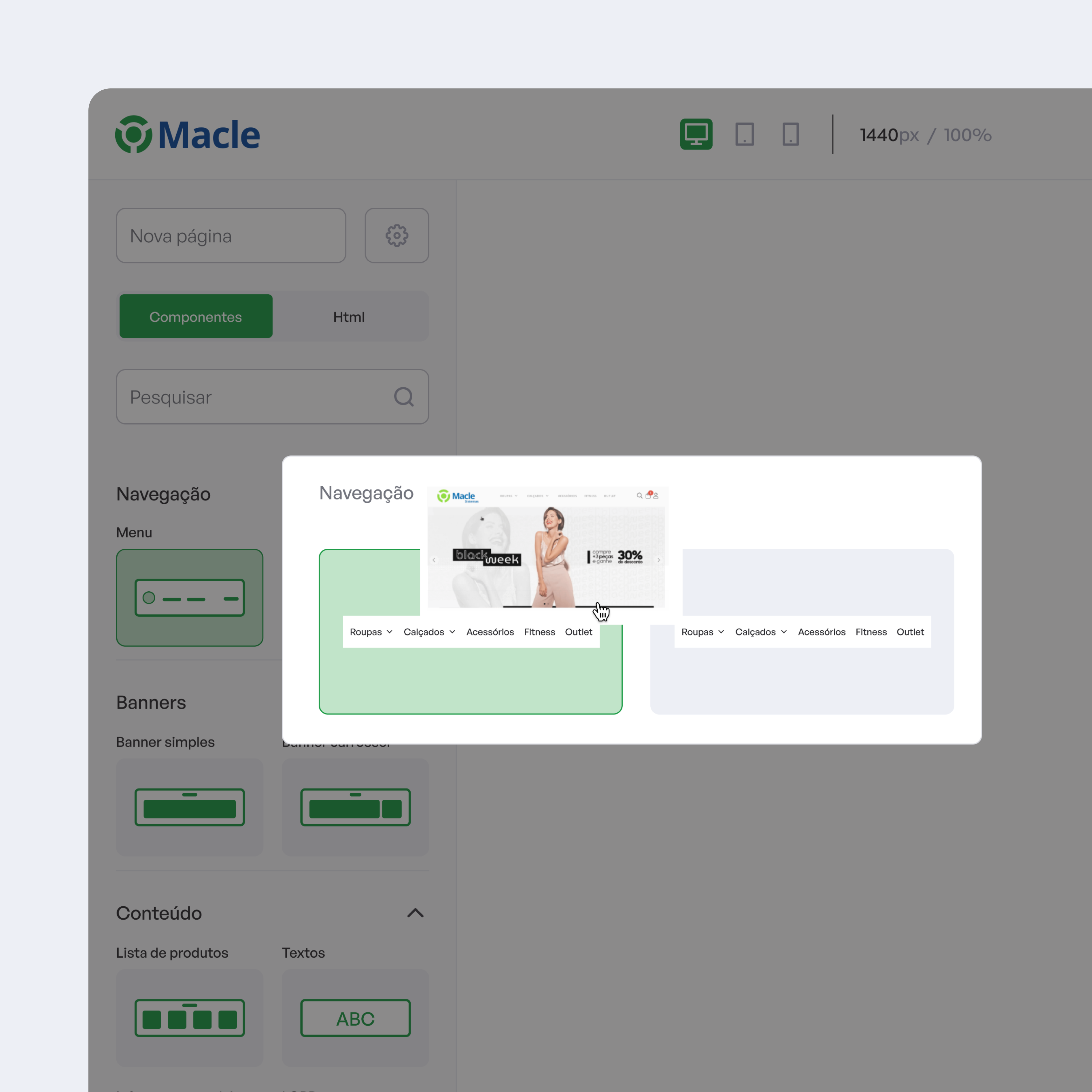 Imagem final dois da galeria do Macle websitebuilder.